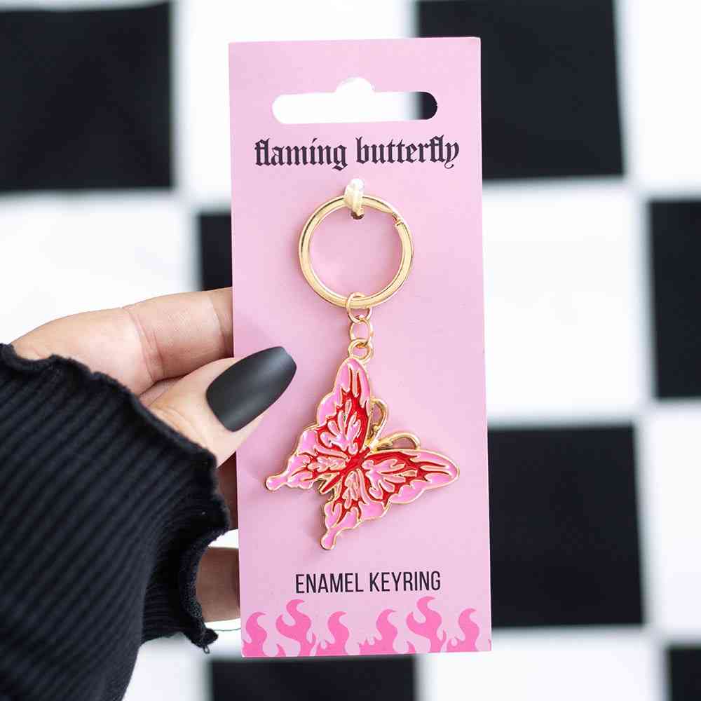 Something Different - Flaming Butterfly Keychain - Multicolours
